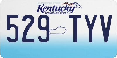 KY license plate 529TYV