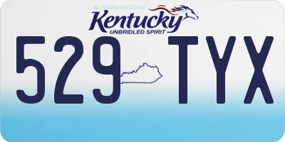 KY license plate 529TYX