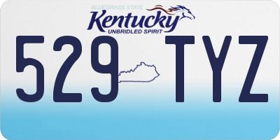 KY license plate 529TYZ