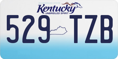 KY license plate 529TZB