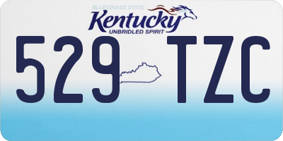 KY license plate 529TZC