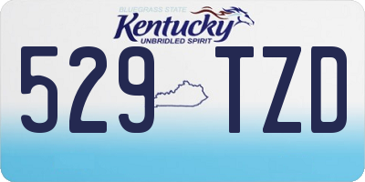 KY license plate 529TZD