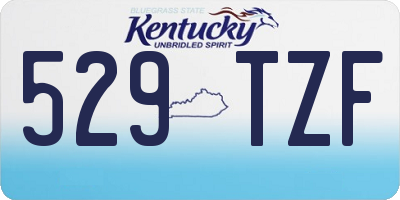 KY license plate 529TZF
