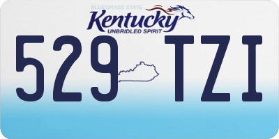 KY license plate 529TZI