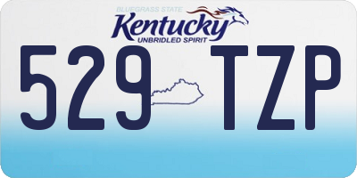 KY license plate 529TZP