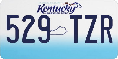 KY license plate 529TZR