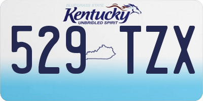 KY license plate 529TZX