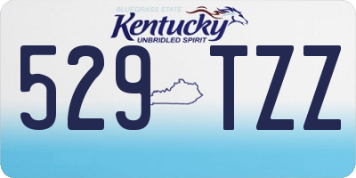 KY license plate 529TZZ
