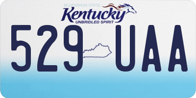 KY license plate 529UAA