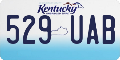 KY license plate 529UAB