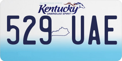 KY license plate 529UAE