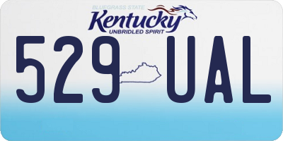 KY license plate 529UAL