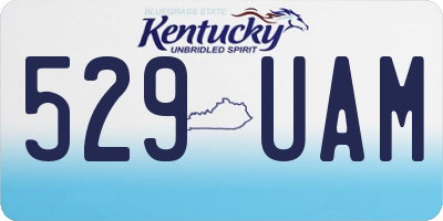 KY license plate 529UAM