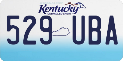 KY license plate 529UBA