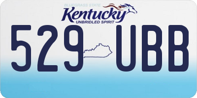 KY license plate 529UBB