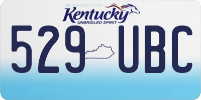 KY license plate 529UBC