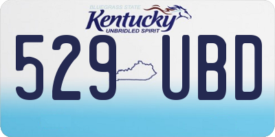 KY license plate 529UBD