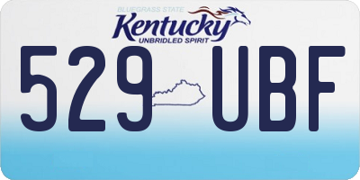 KY license plate 529UBF