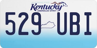 KY license plate 529UBI