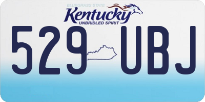 KY license plate 529UBJ