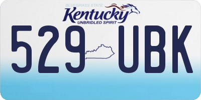 KY license plate 529UBK