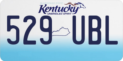 KY license plate 529UBL