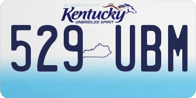 KY license plate 529UBM