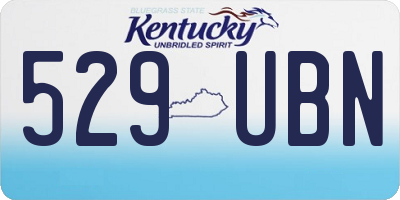 KY license plate 529UBN