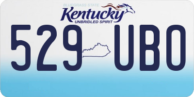 KY license plate 529UBO