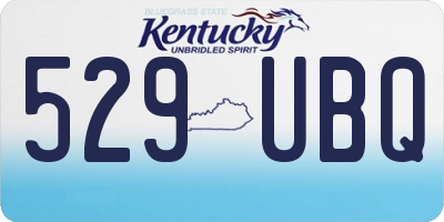 KY license plate 529UBQ