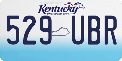 KY license plate 529UBR