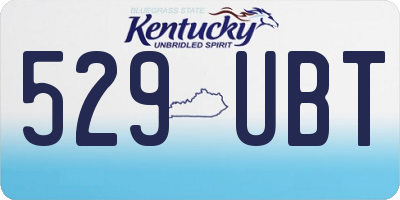 KY license plate 529UBT