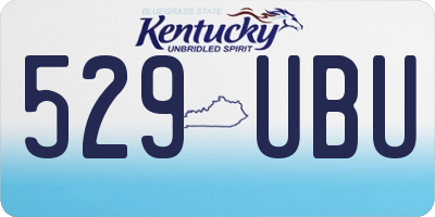 KY license plate 529UBU