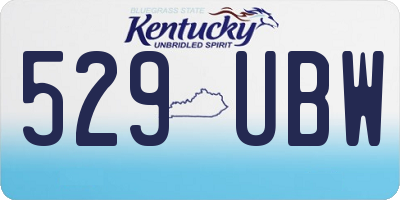 KY license plate 529UBW