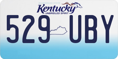KY license plate 529UBY