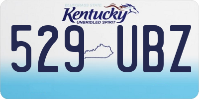 KY license plate 529UBZ