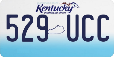 KY license plate 529UCC