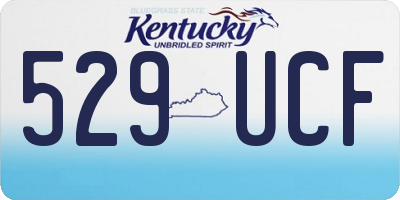 KY license plate 529UCF