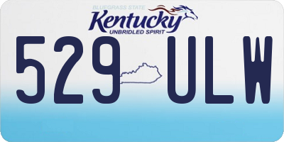 KY license plate 529ULW