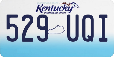 KY license plate 529UQI