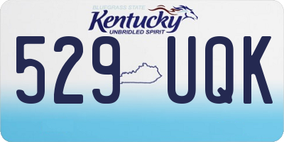 KY license plate 529UQK