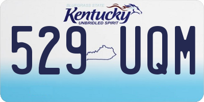 KY license plate 529UQM