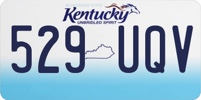 KY license plate 529UQV