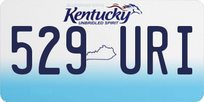 KY license plate 529URI