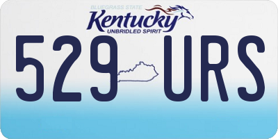 KY license plate 529URS