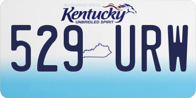 KY license plate 529URW