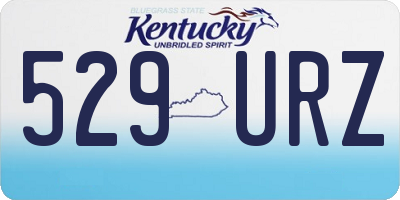 KY license plate 529URZ