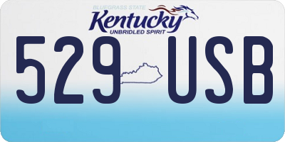 KY license plate 529USB