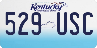 KY license plate 529USC