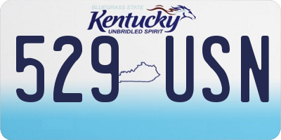 KY license plate 529USN